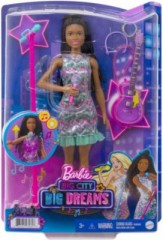 Mattel Barbie Big City Dreams Brooklyn Sangerin Puppe mit leuchtendem Kleid und Musik inkl. Zubehor Кукла Barbie Big City Dreams Brooklyn Singer с светящимся платьем и музыкой включает аксессуары