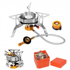 Gimisgu Gimisgu Gaskocher Gaskocher Campingkocher Gaskocher mit Piezozundung Adapter 3500W  Газовая плита Gimisgu, газовая плита, походная плита, газовая плита с адаптером пьезорозжига, 3500 Вт