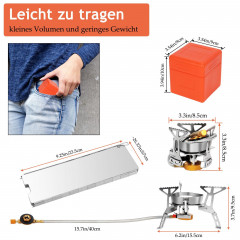 Gimisgu Gimisgu Gaskocher Gaskocher Campingkocher Gaskocher mit Piezozundung Adapter 3500W  Газовая плита Gimisgu, газовая плита, походная плита, газовая плита с адаптером пьезорозжига, 3500 Вт