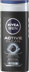 NIVEA MEN Active Clean Гель для Тела и Волос для Мужчин с добавление Угля, 250 мл