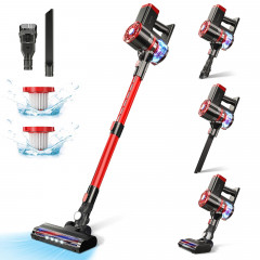 MooSoo MooSoo Akku-Hand-und Stielstaubsauger Stielstabsauger W100, 11.5Kpa, Telescopic, 2600mAh, 40min, HEPA, 180,00 W, Beutellos, 2 Saugstarken, 1,2 Liter grosser Staubbehalter, 4-stufiges Filtersystem  Беспроводной ручной пылесос MooSoo W100, 11,5 кПа, 