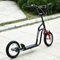 HOMCOM Kinderroller mit hohenverstellbaren Lenker Детский самокат с регулируемым по высоте рулем.