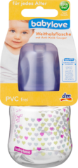 babylove 150 ml, lila Высококачественная Силиконовая Бутылочка для Детей Любого Возраста со Сменным Клапоном-Соской с Лиловой Крышкой, 1 шт