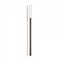 Eisch Eisch Gentleman Trinkhalm Glas Platin mit Reinigungsburste - im Geschenkkarton l: 20 cm / d: 9 mm Eisch Gentleman соломинка для питья стеклянная платиновая с щеточкой для чистки - в подарочной упаковке д: 20 см / г: 9 мм