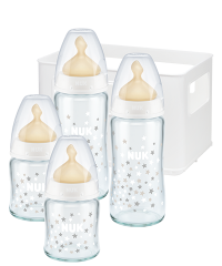 Nuk , Latex, Стеклянная Бутылочка для Кормления с Силиконовой Насадкой 1 шт