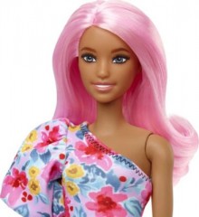 Mattel Barbie Fashionistas Puppe im schulterfreien Blumenkleid Кукла Barbie Fashionistas в цветочном платье без бретелек