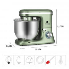 Rutaqian Rutaqian Multikocher Kuchenmaschine 1400W, Knetmaschine mit 7 Liter Edelstahl Schussel, Teigmaschine zum Ruhren, Kneten und Aufschlagen  Мультиварка Rutaqian для торта 1400 Вт, тестомес с 7-литровой миской из нержавеющей стали, тестомес для перем