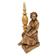 German Wood, Редчайшая Коллекционная деревянная статуэтка &quot;Женщина с прялкой&quot; , полностью ручная работа, 15см, Германия 1930-1940гг.