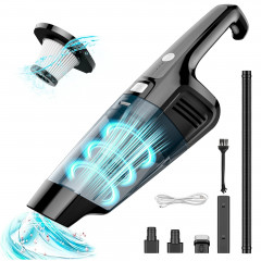 Tisoutec Tisoutec Akku-Handstaubsauger Akku Handstaubsauger,12000Pa USB aufladbar Tragbar Leicht Mini, Staubsauger,6000mAh Auto-Staubsauger,Nass  Trocken Handsauger  Беспроводной ручной пылесос Tisoutec, 12000 Па, перезаряжаемый через USB, портативный, ле