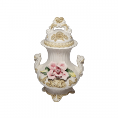 Capodimonte Italy Ваза &quot;Розовая роза&quot;, 23см x 14см, Италия, 1960-70гг.