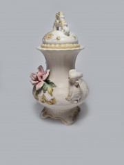 Capodimonte Italy Ваза &quot;Розовая роза&quot;, 23см x 14см, Италия, 1960-70гг.
