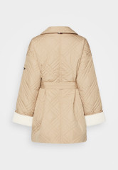 Tommy Hilfiger QUILTED PEACOAT Winter coat beige СТЕГАНЫЙ БУЛЬТ Зимнее пальто бежевый