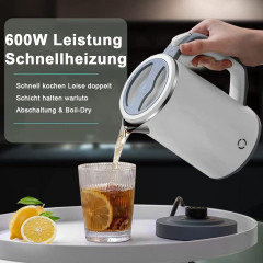 Yoyaxi Yoyaxi Heisswasserspender Mini-Reisewasserkocher aus Edelstahl, doppelwandig, Uberhitzungsschutz b Диспенсер для горячей воды Yoyaxi Мини-дорожный чайник из нержавеющей стали, с двойными стенками, защита от перегрева