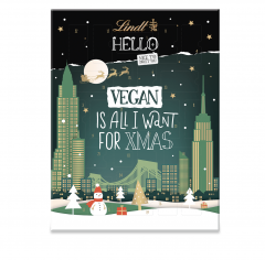 Lindt HELLO VEGAN Адвент-календарь 2024, 24 сладких веганских сюрприза из серии Lindt Hello, 47см х 36см, 460 г, 2 штуки