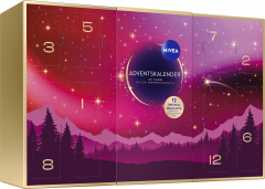 NIVEA Adventskalender 2026 Verwoehnmomente, 12 Originalprodukte, 6 Minis und 6 Extras, NIVEA Адвент-календарь 2026 «Моменты заботы»: 12 полноразмерных средств, 6 миниатюр и 6 дополнений