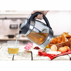 TRESKO TRESKO Wasserkocher 1,8 l 2200 W Edelstahl aus Glas mit Teesieb und Kalkfilter, 1,8 l, 2200 W, Teekocher  Чайник TRESKO 1,8 л, 2200 Вт, стекло нержавеющая сталь, с ситечком для чая и фильтром от накипи, 1,8 л, 2200 Вт, чайник