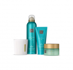 Rituals The Ritual of Karma Gift Set M, Средний подарочный набор для ухода за телом &quot;Ритуал Кармы&quot;: гель, крем, скраб и свеча