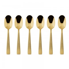 Sambonet Sambonet Cortina - Edelstahl / PVD Gold Mokkaloffel Set 6-tlg. Sambonet Cortina - набор ложек для мокко из нержавеющей стали / золота с PVD-покрытием, 6 предм.