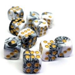 dice4friends 10-tlg. D6 Wurfelset Two Toned: Black\/White 10 шт. Набор игральных костей D6