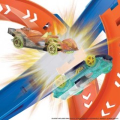 Mattel Actiongeladene Hot Wheels Crash-Spirale mit 1 Hot Wheels Fahrzeug Захватывающая спираль крушения Hot Wheels с 1 автомобилем Hot Wheels
