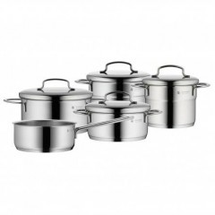 WMF Mini Kochgeschirr-Set, 5-teilig, ВМФ Набор кастрюль &quot;Mini&quot; из нержавеющей стали 18/10, 5 кастрюль+4 крышки