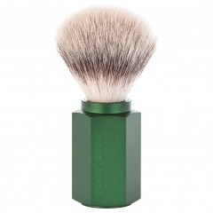 Muhle Hexagon Rasierpinsel Silvertip Firbre designed by Mark Braun  Помазок с шестигранной головкой Silvertip Firbre, дизайн Марка Брауна