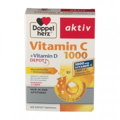 Doppelherz (Доппельхерц) aktiv Vitamin C 1000 +Vitamin D DEPOT 60 шт