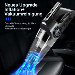 TUABUR TUABUR Akku-Handstaubsauger Kabelloser, wiederaufladbarer tragbarer Handstaubsauger mit 9000 PA, Ausgestattet mit 2000-mAh-Akku, 4-in-1-multifunktionaler kabelloser Handstaubsauger fur Zuhause und Auto, Geeignet fur Autos, Wohnungen und Buros  Бесп