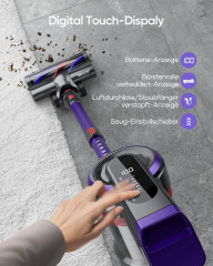 Laresar Laresar Akku-Hand-und Stielstaubsauger, 400W/33KPA Akku Staubsauger Touchscreen, Anti-Tangle-Staubsauger, Kantenreinigung, 1.5L  Беспроводной ручной и стержневой пылесос Laresar, беспроводной пылесос мощностью 400 Вт/33 кПа с сенсорным экраном, пы