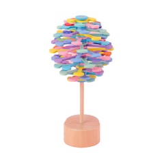 Syntek Spinnspielzeug aus Holz Drehbarer Lollipop aus Holz Вращающаяся деревянная игрушка Вращающийся деревянный леденец