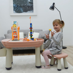 LittleTom Spieltisch oval inkl 1 Stuhl Rosa Овальный игровой стол с 1 стулом розовый
