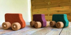 KORXX Spielzeugauto Kork Bus Пробковый автобус игрушечной машинки
