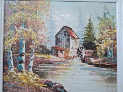 Braun Картина &quot;Водяная мельница&quot; 27.5см x 23см, Германия, 1960-70гг.