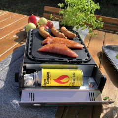 Alpen Camping Alpen Camping Gaskocher 2in1 Gas Kocher Campingkocher + Grillplatte Gasgrill Outdoor Camping Kocher  Газовая плита Alpen для кемпинга, газовая плита 2-в-1, походная плита + гриль, газовый гриль, уличная походная плита