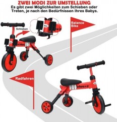 COSTWAY Kinder Laufrad Dreirad  Balance Bike Детский беговел трехколесный велосипед