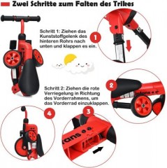 COSTWAY Kinder Laufrad Dreirad  Balance Bike Детский беговел трехколесный велосипед