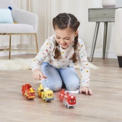 Spin Master Mighty Express Motorisierter Zug  Baut-es Bruno mit Guterwaggon Моторизованный поезд Mighty Express Build-it Bruno with Goods Car