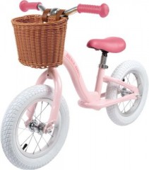 Janod Bikloon Vintage Laufrad Metall Rosa mit Korb Bikloon винтажный беговел металлический розовый с корзиной