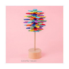 Syntek Spinnspielzeug aus Holz Drehbarer Lollipop aus Holz Вращающаяся деревянная игрушка Вращающийся деревянный леденец