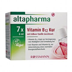 altapharma Vitamin B12 Kur Trinkfl?schchen Бутылочки с витамином В12 с клубнично-ванильным ароматом 56 г