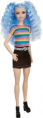 Mattel Barbie Fashionistas Puppe (blaue Haare) im Regenbogen-Shirt und Rock Кукла Barbie Fashionistas (голубые волосы) в радужной рубашке и юбке