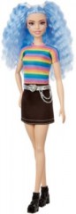Mattel Barbie Fashionistas Puppe (blaue Haare) im Regenbogen-Shirt und Rock Кукла Barbie Fashionistas (голубые волосы) в радужной рубашке и юбке