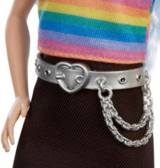 Mattel Barbie Fashionistas Puppe (blaue Haare) im Regenbogen-Shirt und Rock Кукла Barbie Fashionistas (голубые волосы) в радужной рубашке и юбке