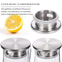 TOPMELON TOPMELON Wasserkocher Glaskessel, Wasserkocher mit Deckel und Teekannen, 1 l  Чайник TOPMELON стеклянный, чайник с крышкой и чайниками, 1 л