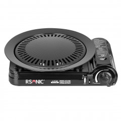Mianova Mianova Gaskocher 1 flammig Gaskocher Campingkocher Grillplatte Set, Outdoor BBQ Barbecue Grill Rost Platte Gas Camping Herd Kocher Tischgrill Notfall Campingherd Notfallkocher  Газовая плита Mianova, газовая плита с 1 пламенем, походная плита, ко