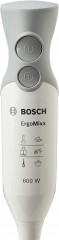 BOSCH BOSCH Stabmixer ErgoMixx MSM66110 Edelstahl-Mixfuss 4-Klingen 600W weiss/grau  Ручной блендер BOSCH ErgoMixx MSM66110, ножка для смешивания из нержавеющей стали, 4 лезвия, 600 Вт, белый/серый