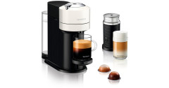 DeLonghi DeLonghi Nespresso Vertuo Next &amp; Aeroccino ENV 120.WAE, Kapselmaschine weiss/schwarz  weiss, schwarz DeLonghi Nespresso Vertuo Next &amp;amp; Aeroccino ENV 120.WAE, капсульная машина белый/черный