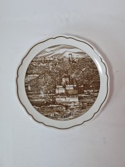 Hutschenreuther 1814 Декоративная тарелка &quot;Винодельческие регионы Германии&quot;, 20см, Германия, 1970-80гг.