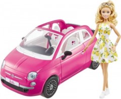 Mattel Barbie Auto Fiat Cabrio (pink) Автомобиль Барби Fiat Convertible (розовый)