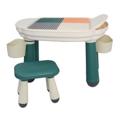 LittleTom Spieltisch oval inkl 1 Stuhl Dunkelgrun Игровой стол овальный